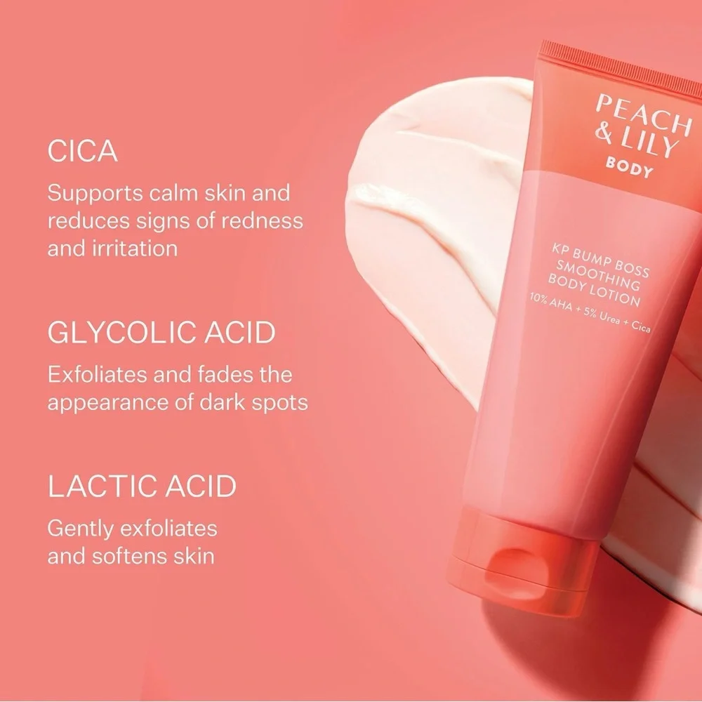 Peach & Lily KP Bump Boss Microderm Body Scrub Smoothing Lotion Travel Set